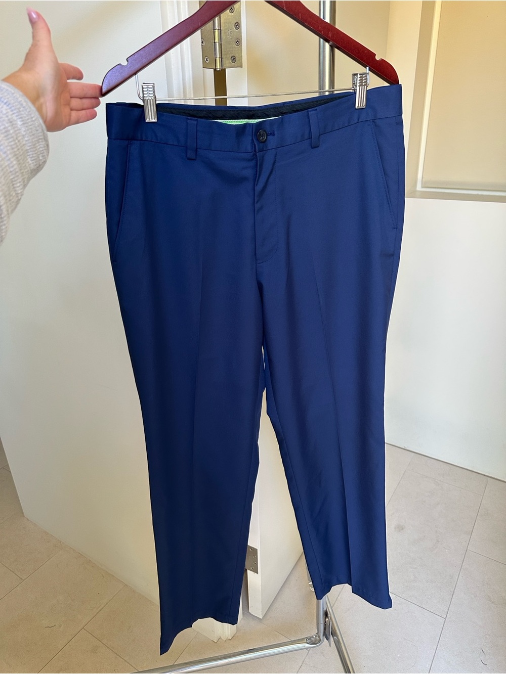 Greg Norman Collection Men's Blue Slim Fit Pants 33X32